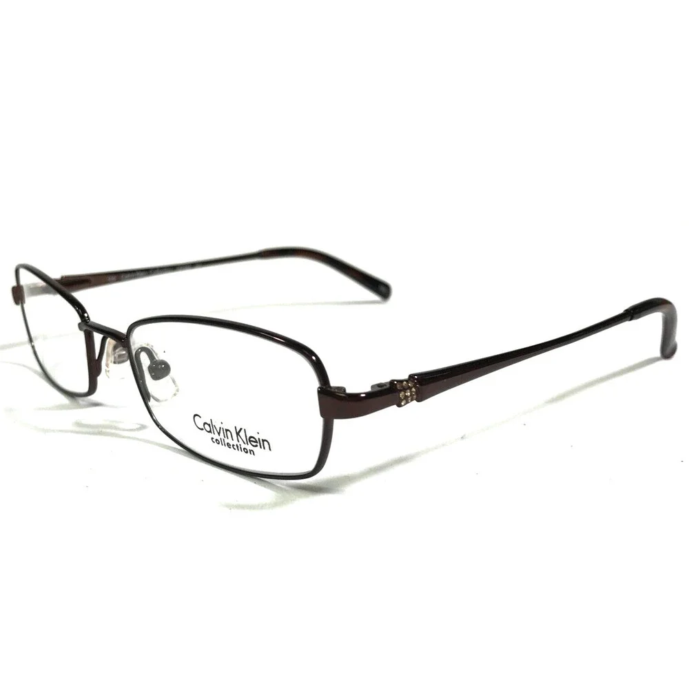 Calvin Klein Eyeglasses Frames CK7423 207 Shiny Brown Rectangular 49-17-130